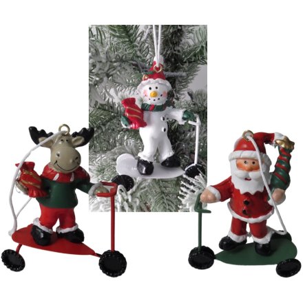 Scooter Christmas Tree Deco, 8.5cm