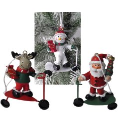 Scooter Christmas Tree Deco, 8.5cm