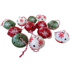 Snowflake Metal Ball Hanger Set of 12