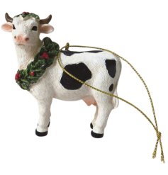 Cow Tree Decoration 7.5cm