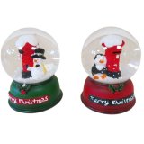 2/A Snowman Penguin Snowglobe, 6cm
