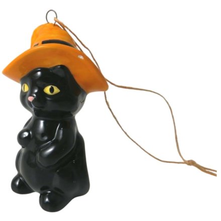 Black Cat Decoration, 7cm 