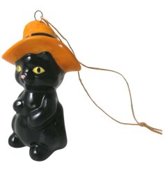 Black Cat Decoration, 7cm 