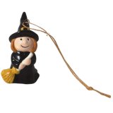 Add a touch of magic with this 7cm ceramic Black Witch Tree Decoration 