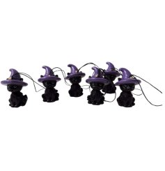 Set of 6 Mini Black Cat Decorations
