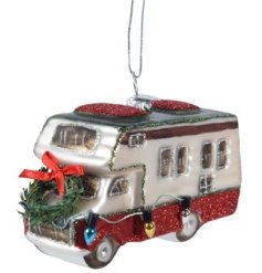Glass Van Tree Hanger, 11cm 