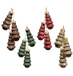 4/A Coloured Tree Hangers, 6cm 