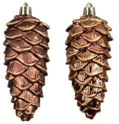 Pack of 2 Glitter Pinecone Hangers, 2 assorted colours 