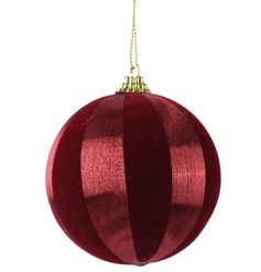 Foam Red Bauble, 8cm 
