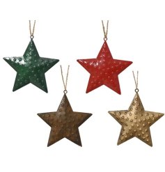 4/A Star Embossed Deco, 12cm 