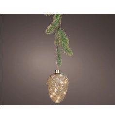 Indoor Micro LED Pine Cone Deco, 21cm 