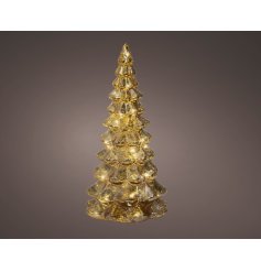 Indoor Micro LED Glass Tree Deco, 21cm 