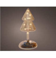Micro Led Tree Glass Steady Bo, 19cm 