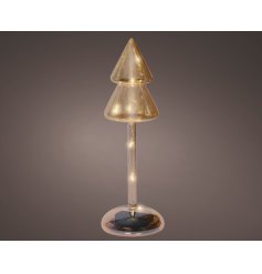 Micro Led Tree Glass Steady Bo, 24cm 