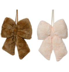 2/A Artificial Fur Bow Hanger, 14cm 