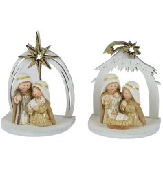 2/A Polyresin Nativity Scene Deco, 8.5cm 