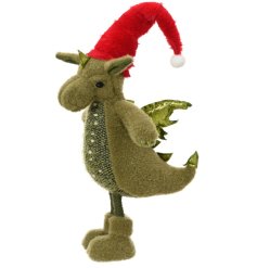 Dragon With Santa Hat, 65cm 