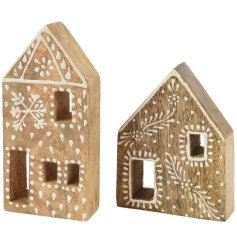 2/A Henna Print House Deco, 15.5cm 