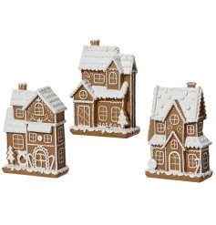 3/A Polyresin House Deco, 14cm 