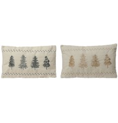 2/A Embroidery Tree Pattern Cushion, 50cm 