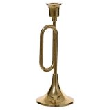 Gold Taper Candle Holder, 27cm 
