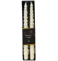 Tree Design Dinner Candles, 25cm 