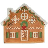 Elevate your tablescape with our exquisite gingerbread plate, perfect for a festive touch of elegance.