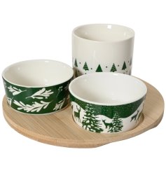 Round Decal Tapas Set, 20cm 