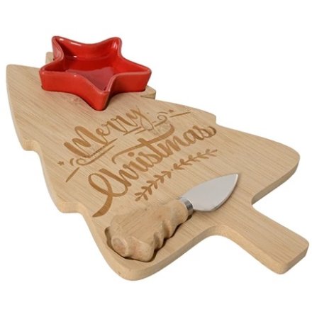 30cm Cutting board with Cheese Knife & Dish