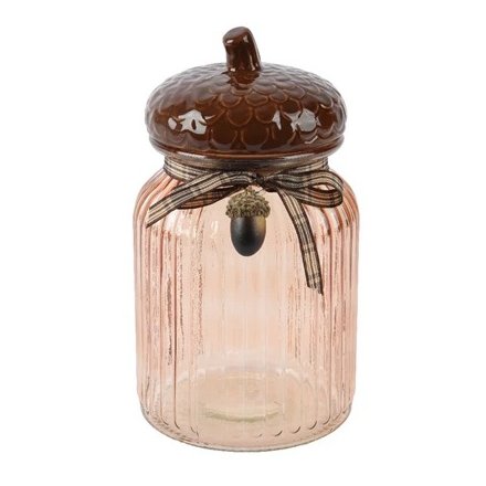 Acorn Storage Glass Jar, 20cm 