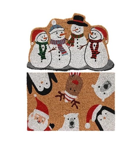 Greet guests in style with these festive doormats - perfect for welcoming in the holiday season! 