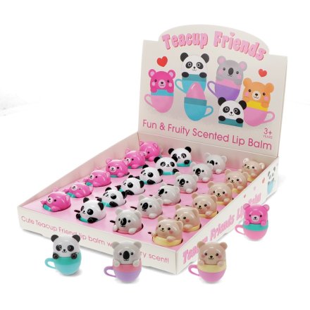 A fruity lip balm encased inside a fun animal design.