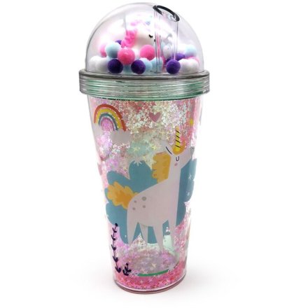 Unicorn Magic Double Walled Cup & Straw with Charms