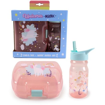 Unicorn Magic Lunch Box & Water Bottle Set