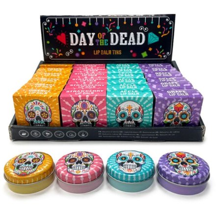 4/A Day of the Dead Lip Balm in a Tin, 5cm 
