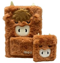 Get mooo-ved by our Highland Coo Plush Notebook - the ultimate gift for any cow enthusiast!