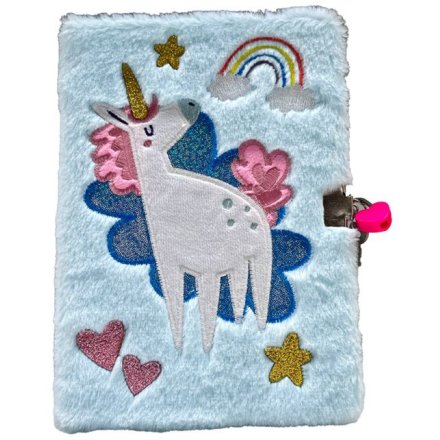 Unlock your creativity and keep your thoughts safe with our Unicorn Magic Plush Lockable Notebook. 