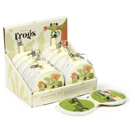 Get your nails hopping with our Tropical Frogs 5 Piece Round Manicure Set!.