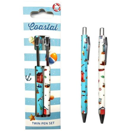 Coastal Twin Pen Set, 13cm 