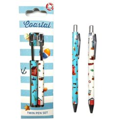 Add a touch of coastal charm to your writing with our two-pen set