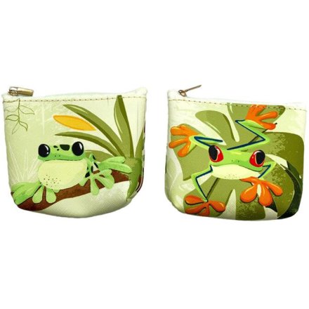 Tropical Frogs PVC Purse, 9cm