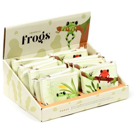Tropical Frogs PVC Purse, 9cm