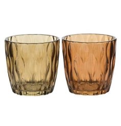 2/A Glass Tealight Candle Holder, 9cm 