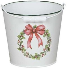 Wreath & Bow Bucket, 17cm 
