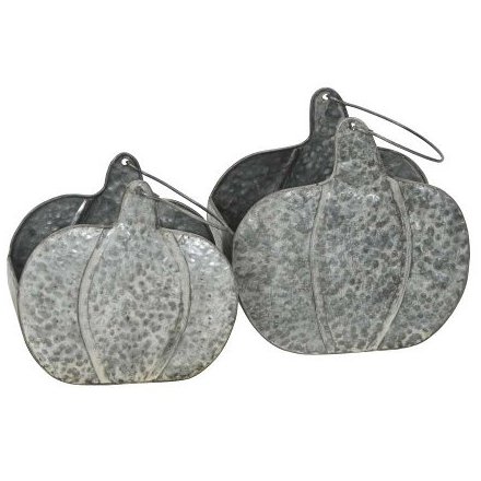 S/2 Pumpkin Bag With Handle, 21cm 