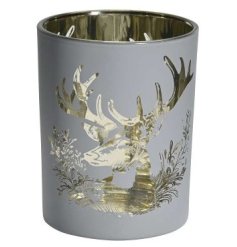 Gold Deer Candle Holder, 12.5cm 