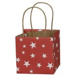 Small Red with Stars Paper Bag, 10.5cm 