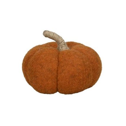 Polyester Pumpkin Deco, 13cm 