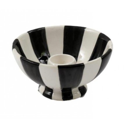 Monochrome Candle Holder, 10.5cm