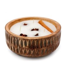 Bark Candle Bowl W/Spice 17cm
